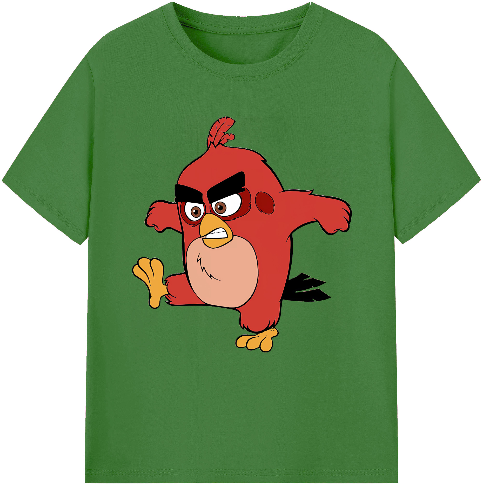 （画像用） Angry Birds アングリーバード レディースカジュアルプリントTシャツ（綿100％）